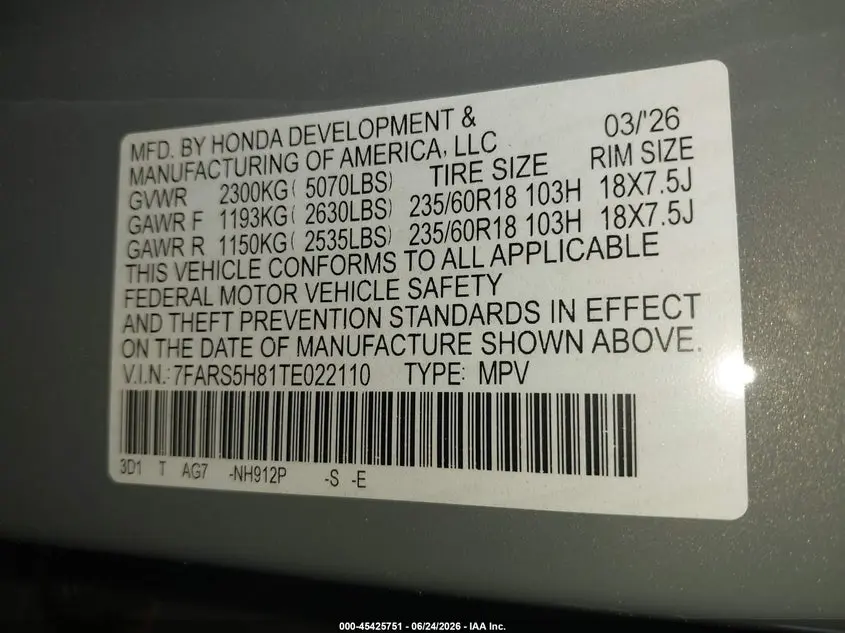 2026 HONDA CR-V HYBRID 2WD SPORT-L