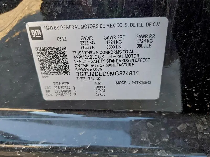 2021 GMC SIERRA K1500 SLT  