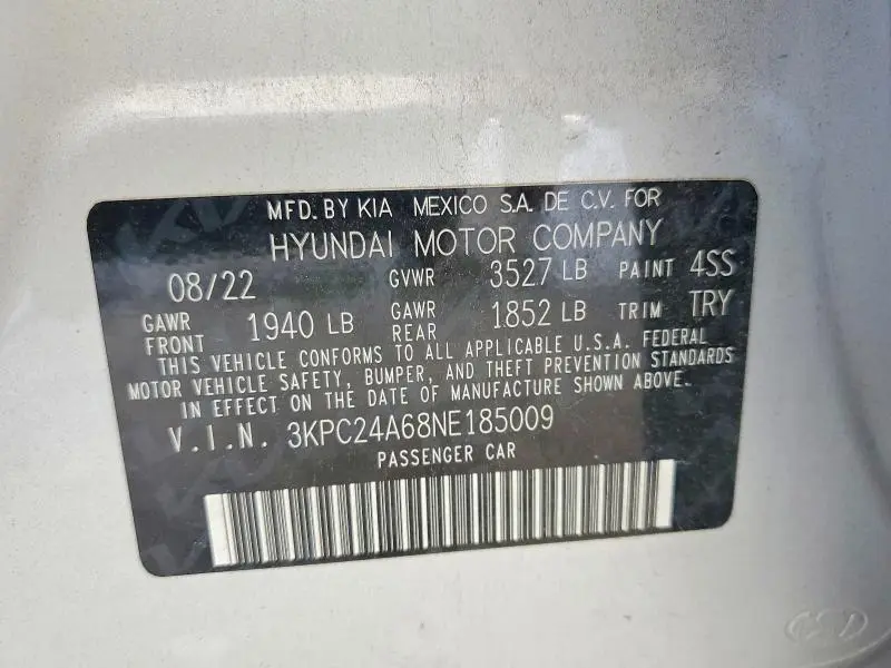 2022 HYUNDAI ACCENT SE  