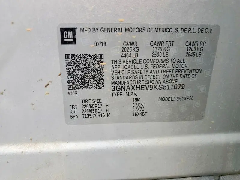 2019 CHEVROLET EQUINOX LS  