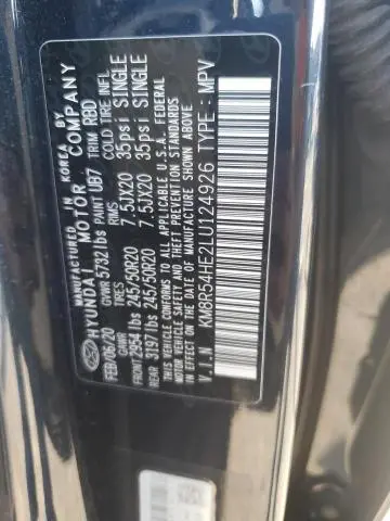 2020 HYUNDAI PALISADE LIMITED  