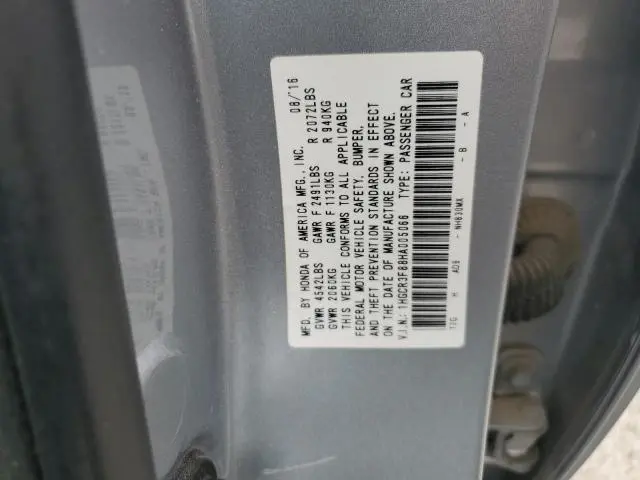 2017 HONDA ACCORD EXL