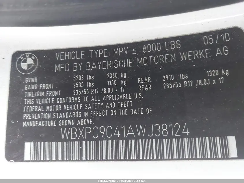 2010 BMW X3 XDRIVE30I