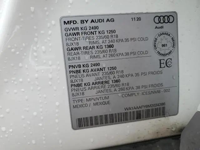 2021 AUDI Q5 PREMIUM  