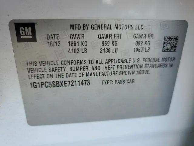 2014 CHEVROLET CRUZE LT  