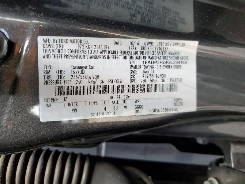 2016 FORD FOCUS SE  