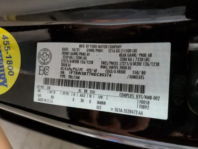 2022 FORD F350 SUPER DUTY  