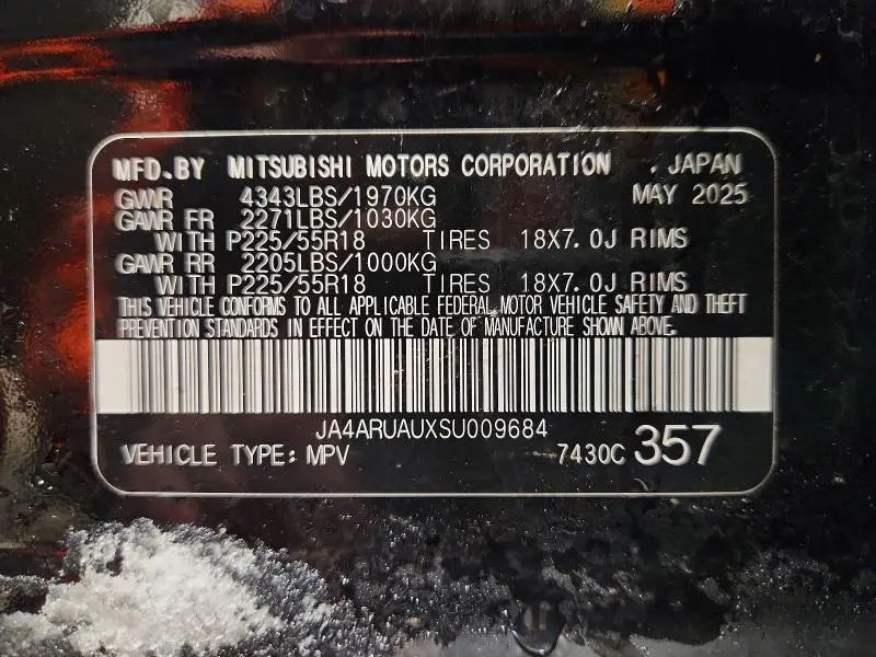 2025 MITSUBISHI OUTLANDER SPORT S  