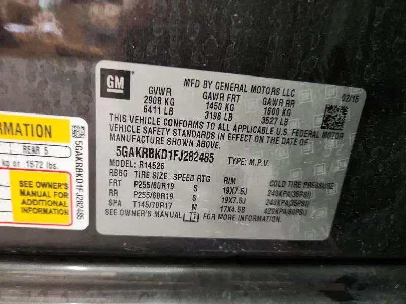 2015 BUICK ENCLAVE   