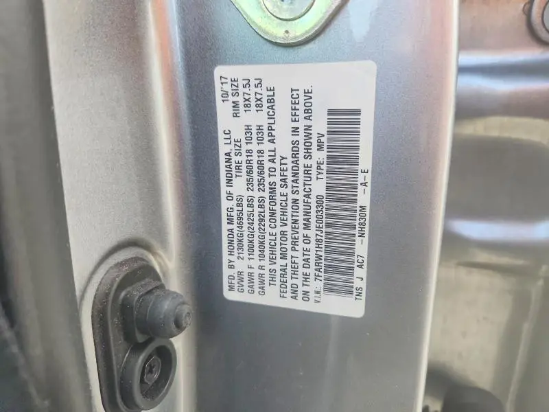 2018 HONDA CR-V EXL  