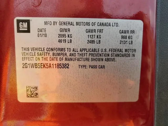 2010 CHEVROLET IMPALA LT  