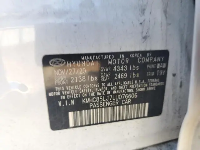 2020 HYUNDAI IONIQ LIMITED  