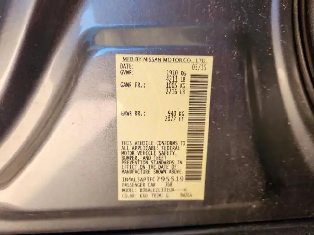 2015 NISSAN ALTIMA 2.5