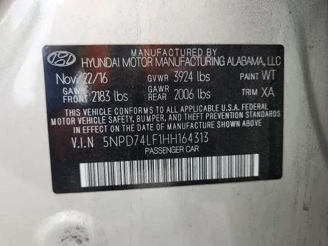 2017 HYUNDAI ELANTRA SE