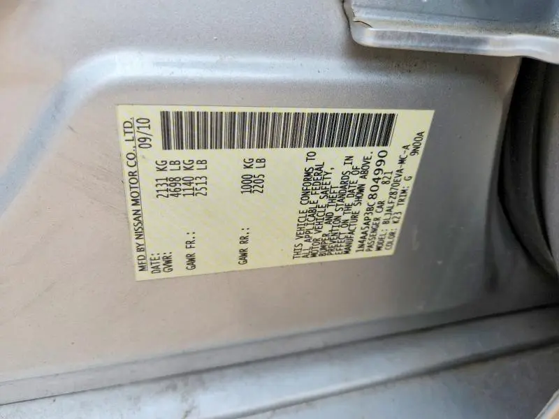 2011 NISSAN MAXIMA 3.5 S  