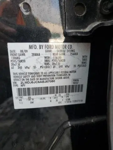 2010 LINCOLN MKX   