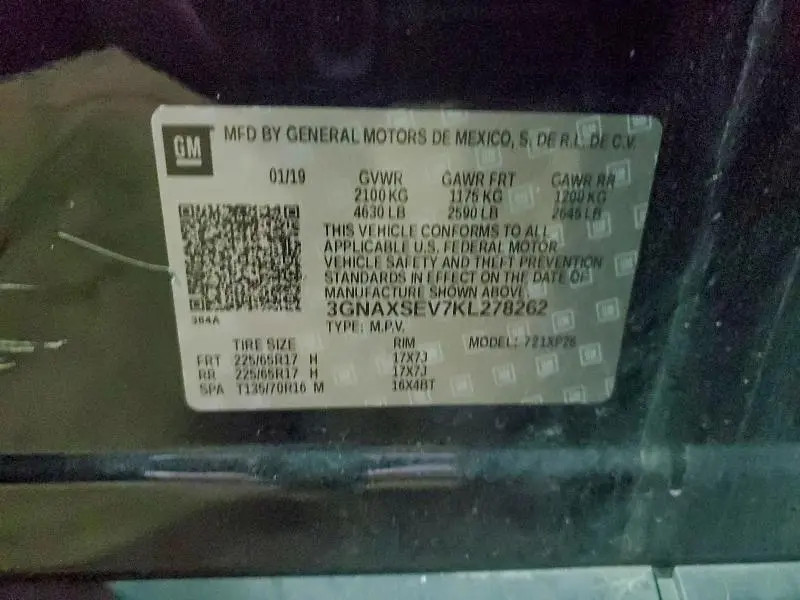 2019 CHEVROLET EQUINOX LS  