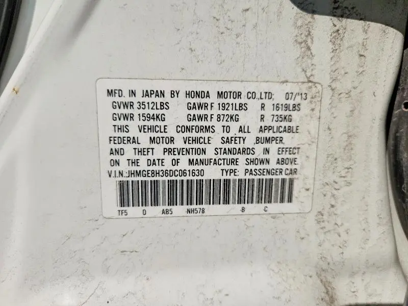 2013 HONDA FIT   