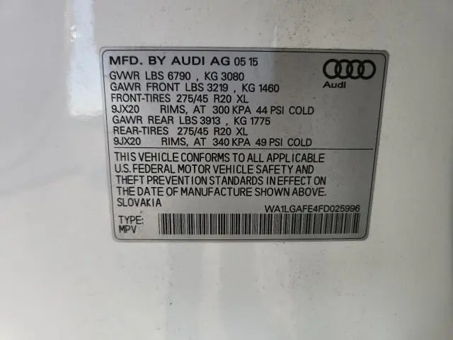 2015 AUDI Q7 PREMIUM PLUS  