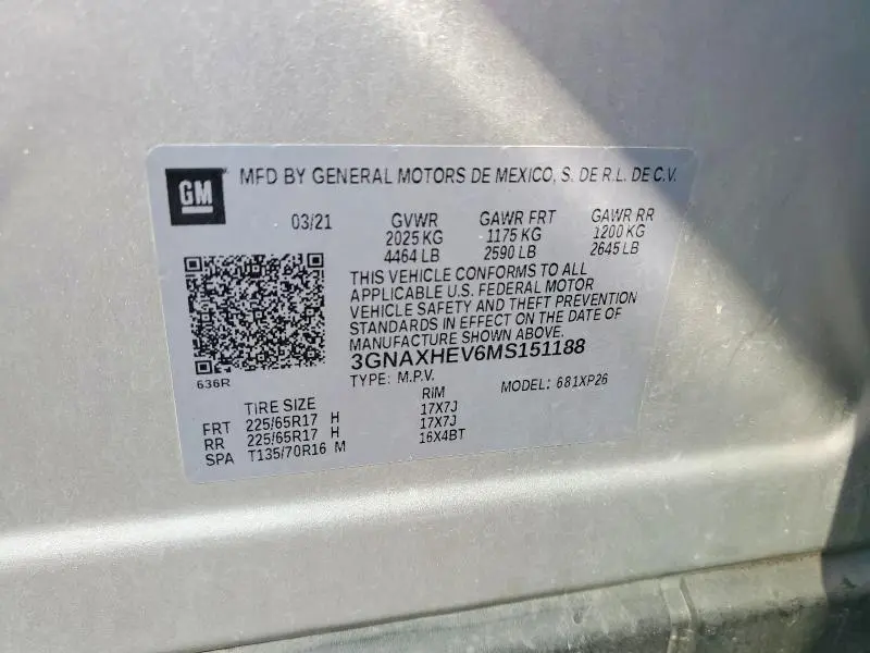 2021 CHEVROLET EQUINOX LS  