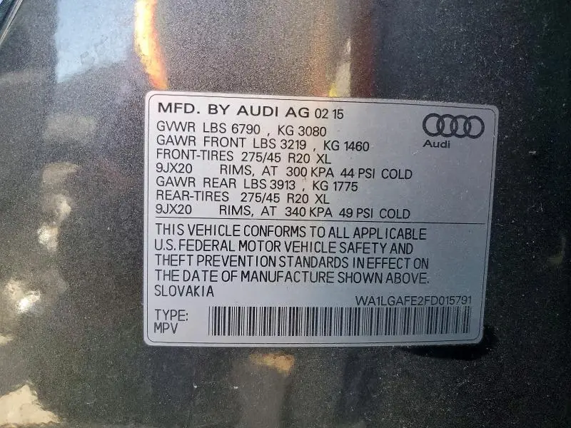 2015 AUDI Q7 PREMIUM PLUS  