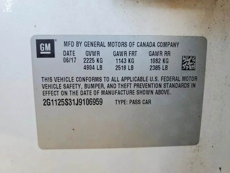 2018 CHEVROLET IMPALA PREMIER  