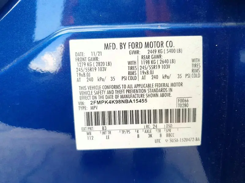 2022 FORD EDGE TITANIUM  