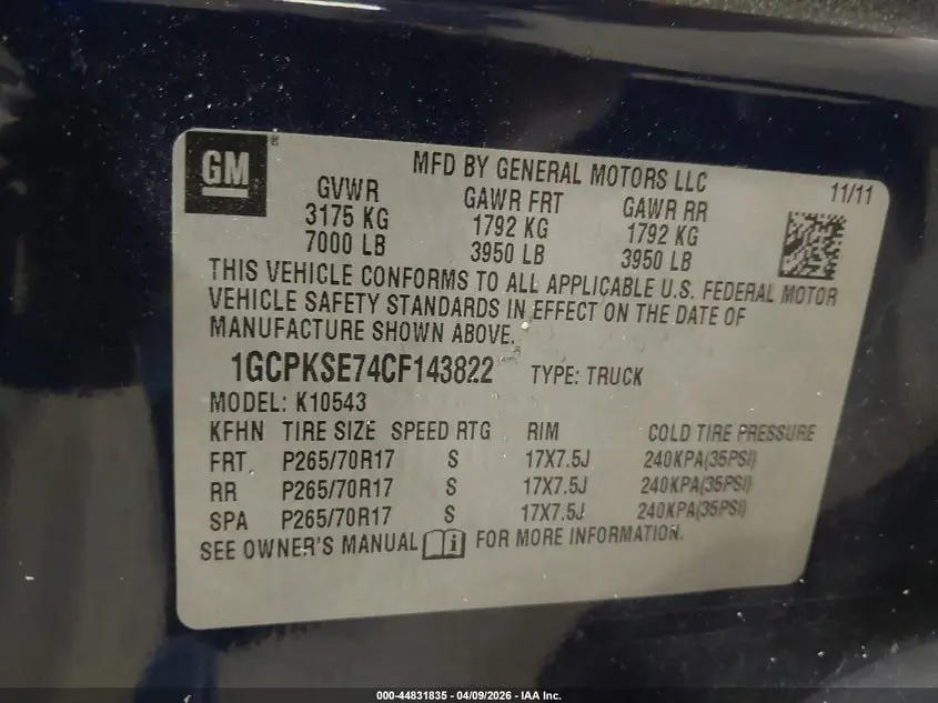 2012 CHEVROLET SILVERADO 1500 LT