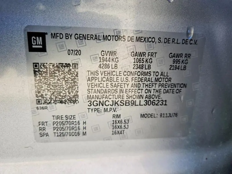 2020 CHEVROLET TRAX LS  