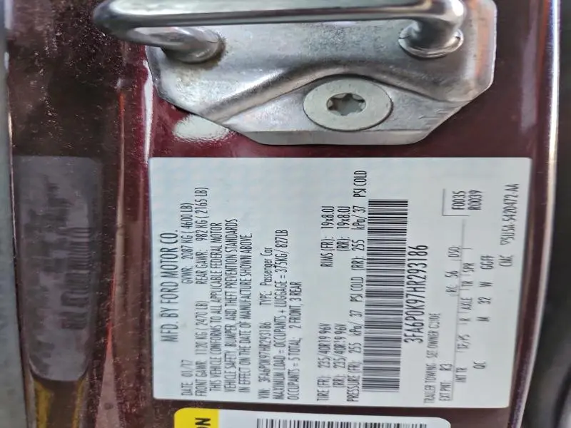 2017 FORD FUSION TITANIUM  