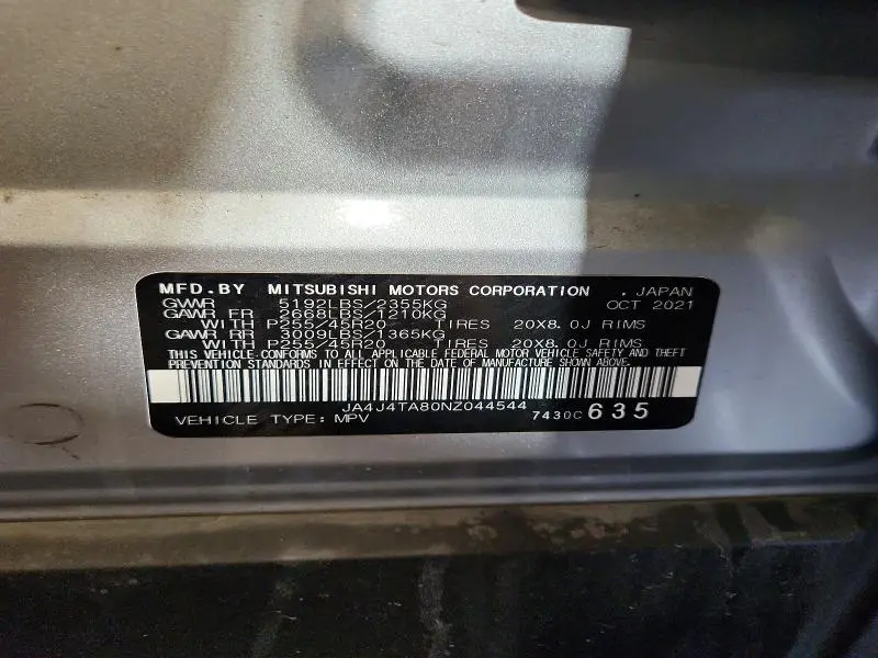 2022 MITSUBISHI OUTLANDER ES  