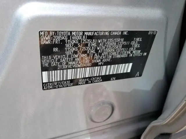 2013 TOYOTA RAV4 LIMITED  