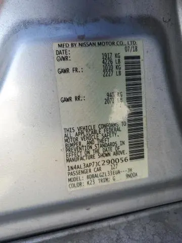 2018 NISSAN ALTIMA 2.5  