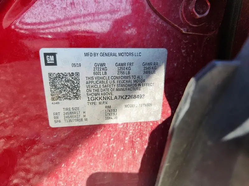 2019 GMC ACADIA SLE  