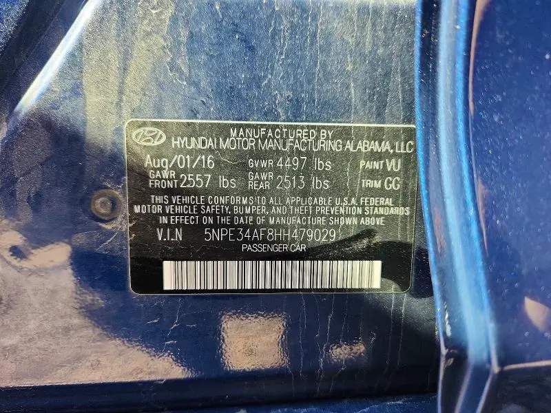2017 HYUNDAI SONATA SPORT  