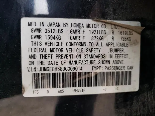 2013 HONDA FIT SPORT  