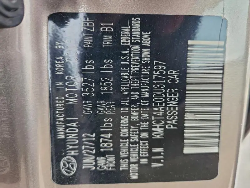 2013 HYUNDAI ACCENT GLS  