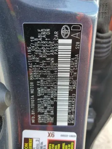2018 TOYOTA COROLLA LE ECO  