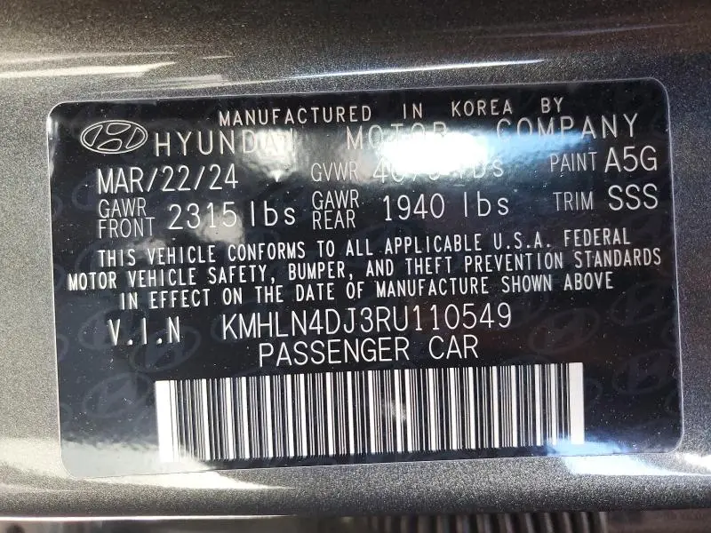 2024 HYUNDAI ELANTRA LIMITED  