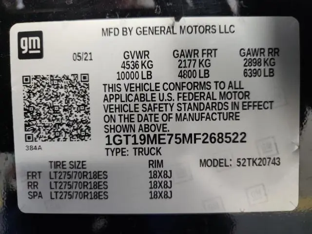 2021 GMC SIERRA K2500 SLE  