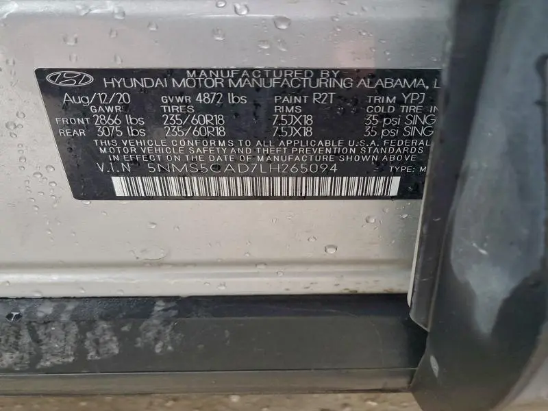 2020 HYUNDAI SANTA FE LIMITED  