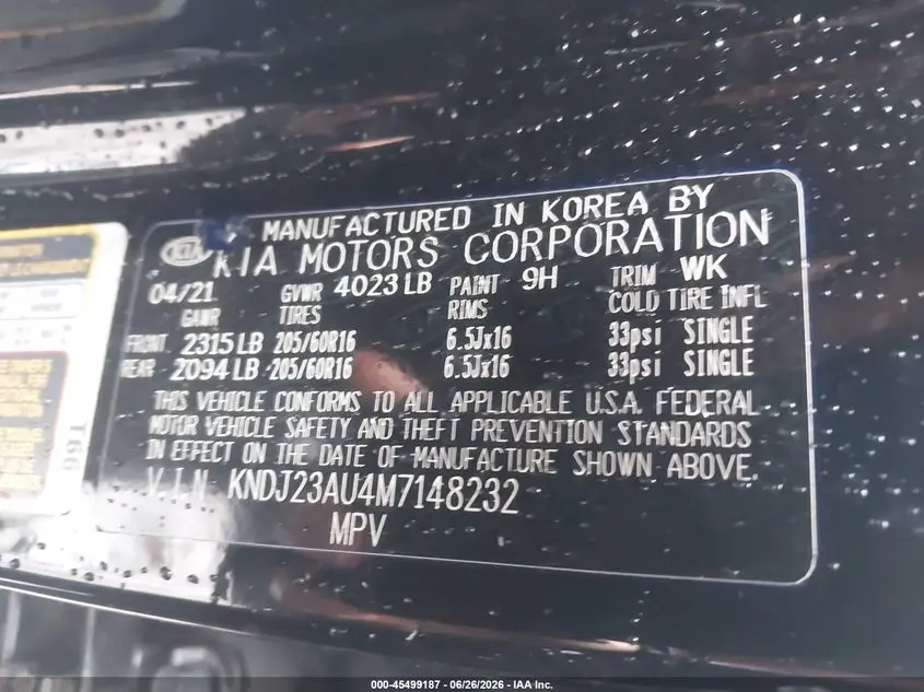 2021 KIA SOUL LX