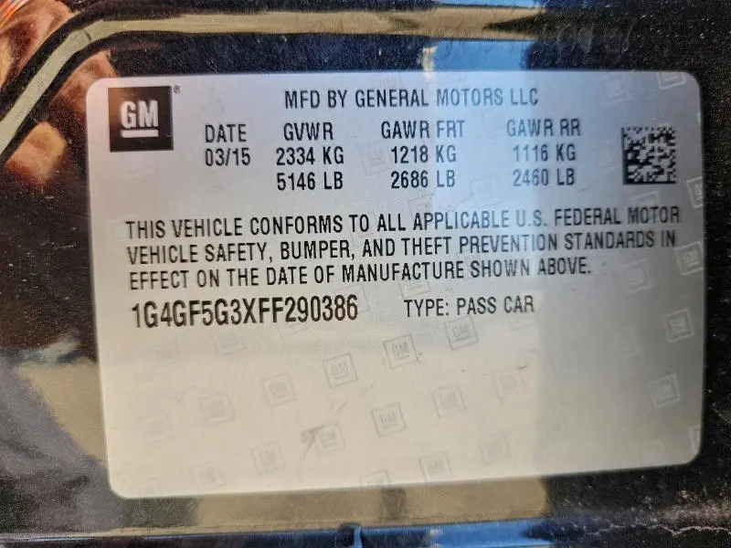 2015 BUICK LACROSSE PREMIUM  