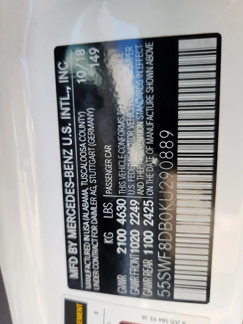 2019 MERCEDES-BENZ C 300  