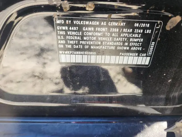 2017 VOLKSWAGEN CC SPORT  