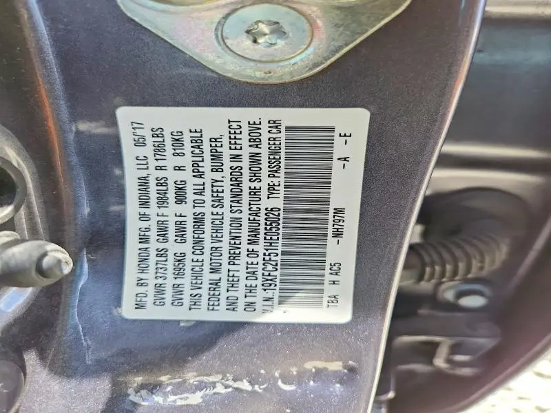 2017 HONDA CIVIC   