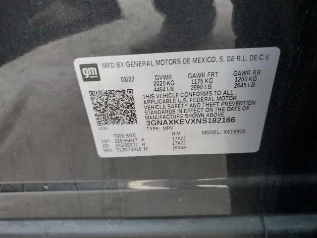 2022 CHEVROLET EQUINOX LT  