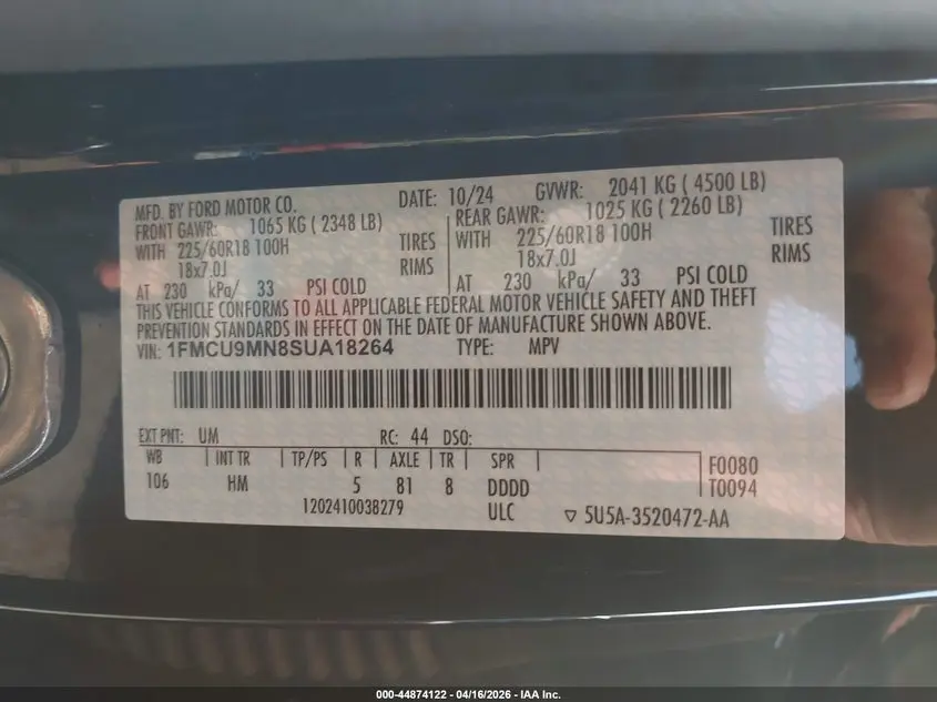 2025 FORD ESCAPE ST-LINE