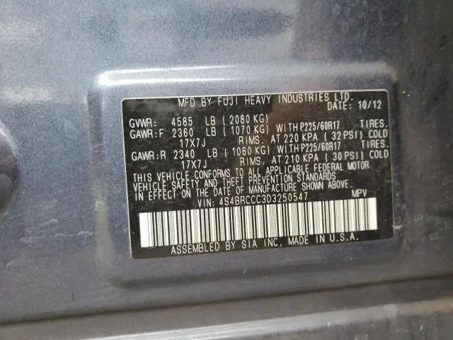 2013 SUBARU OUTBACK 2.5I PREMIUM  
