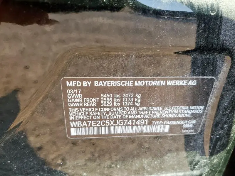 2018 BMW 740 I XDRIVE